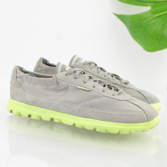 Skechers Womens Go Walk Running Shoe Size 6  Gray Neon Yellow Sneaker Trainers - Picture 11 of 12